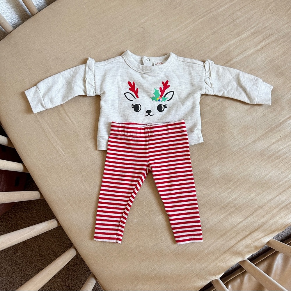 Cat and jack Christmas newborn outfit